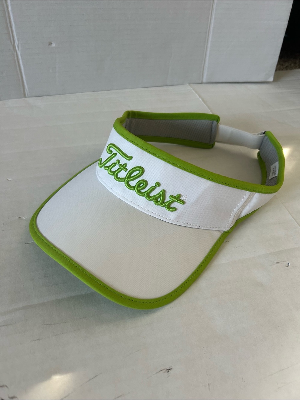 Titleist White and Lime Green Golf Visor